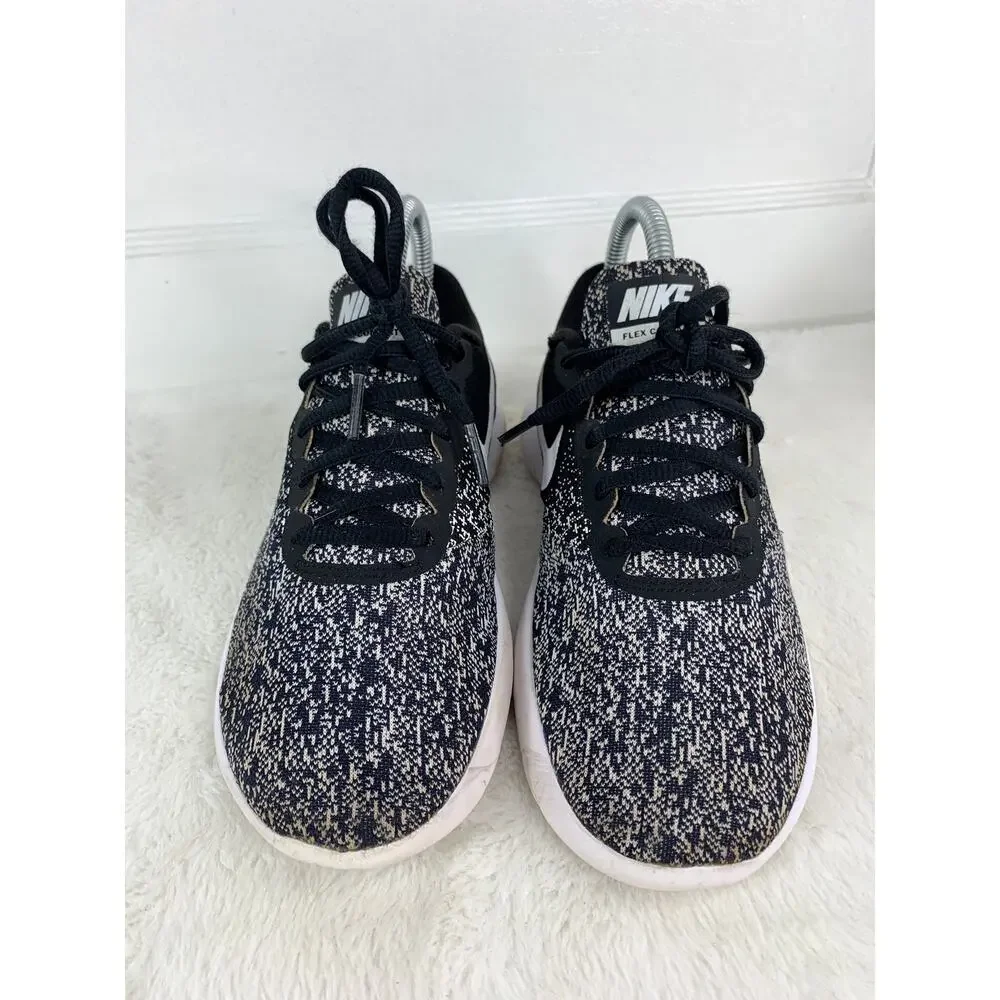 Nike Flex Contact Women’s Size 6.5 Black White Oreo Workout Shoes 908995-002